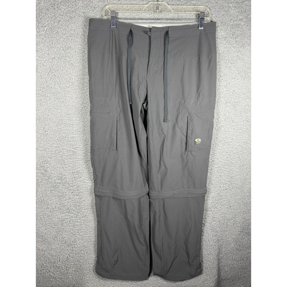 Mountain Hardwear Womens 10 Gray Convertible Cargo Hiking Pants OL2545